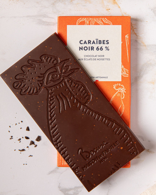 Tablette Chocolat noir Caraïbes & noisettes 66%
