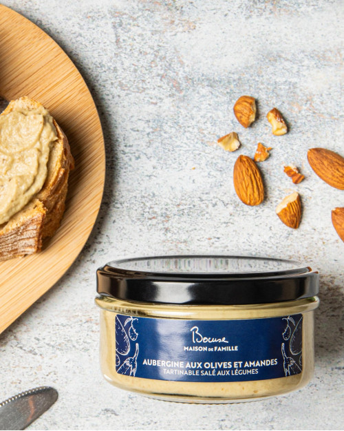 Tartinable aux aubergines, olives et crème d'amandes 